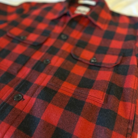 Norse Projects Kyle Wool Shirt Jacket in red plaid - Picture 6 of 13